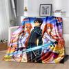 Мультяшные пледы с принтом Sword Art Online Плед для пикника Теплые фланелевые пледы Постельные принадлежности для дома Подарки на день рождения