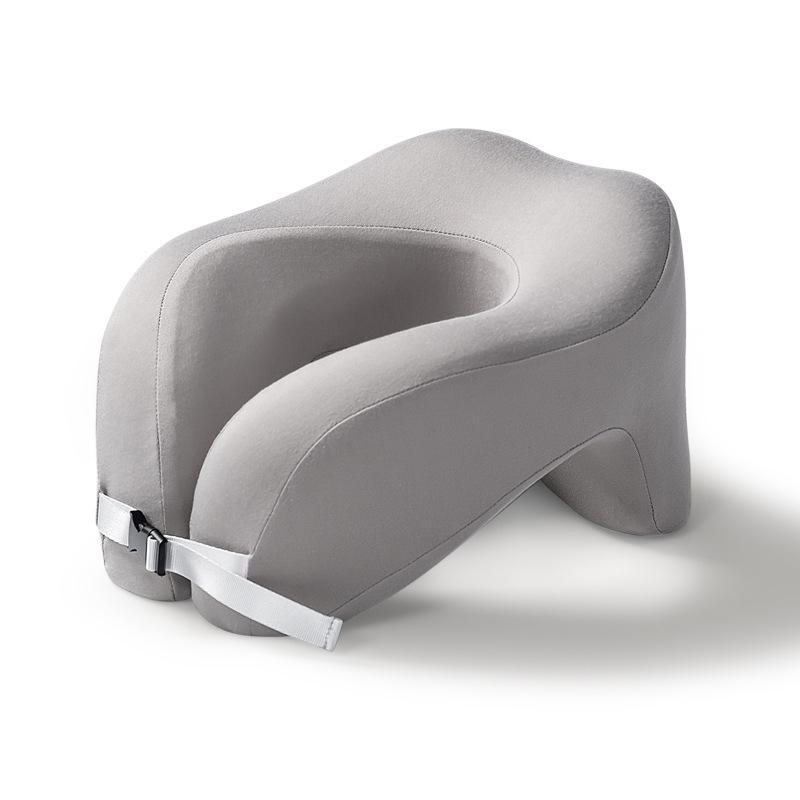 Подушка для путешествий U-образная из чистой пены с эффектом памяти, подушка для шеи в самолете, офисе, для сна, поддержки шеи и головы во время сна в полете