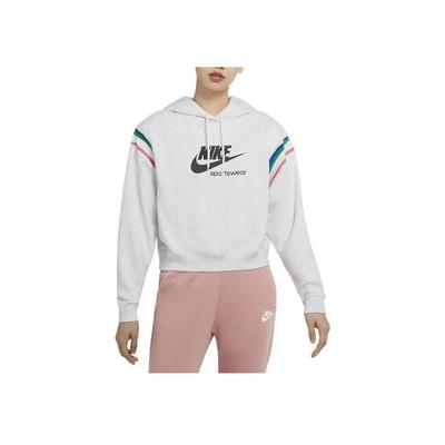 Logo Print Long Sleeve Hoodie Women Hoodies White CU5924-051