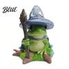 Halloween Wizard Frog Miniature Creative Ornaments Magic Resin Ornament Witch Figurine Micro-landscape Tabletop Accessory Statue for Home