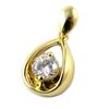 [P1168] - Gold-plated 'Câlin' Pendant, White Gold