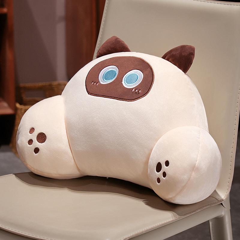Cartoon Cat Waist Rest Home Sofa Pillow Girls Office Waist Cushion Student Reading Waist Cushion