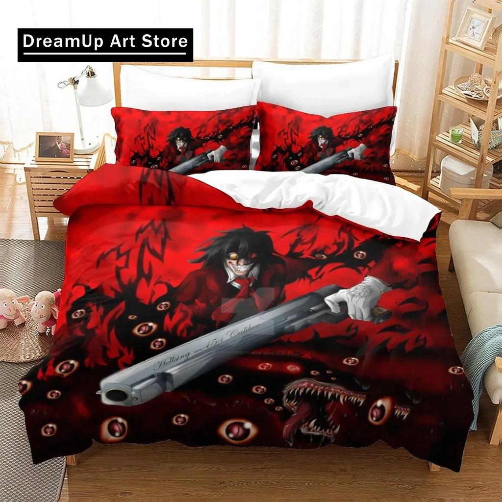Новый постельный комплект Hellsing Односпальный Twin Full Queen King Размер Постельное белье Взрослый Детская спальня Комплекты Пододеяльников 3D Аниме Комплект постельного белья