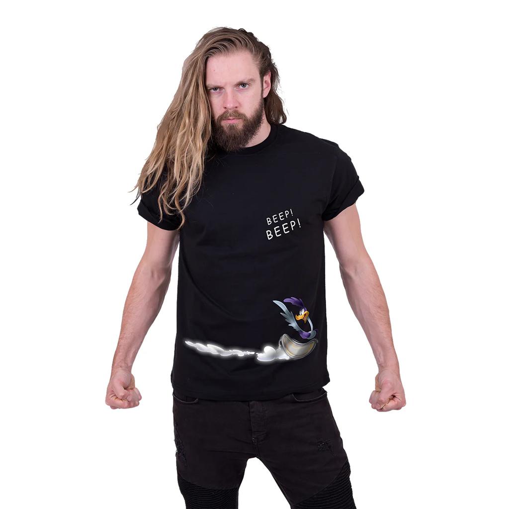 Looney Tunes Футболка унисекс для взрослых Beep Beep Wile E Coyote с короткими рукавами