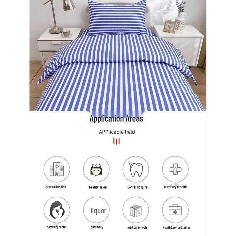 Medical-Grade Cotton Blend Bedding Set with Acrylic Quilt