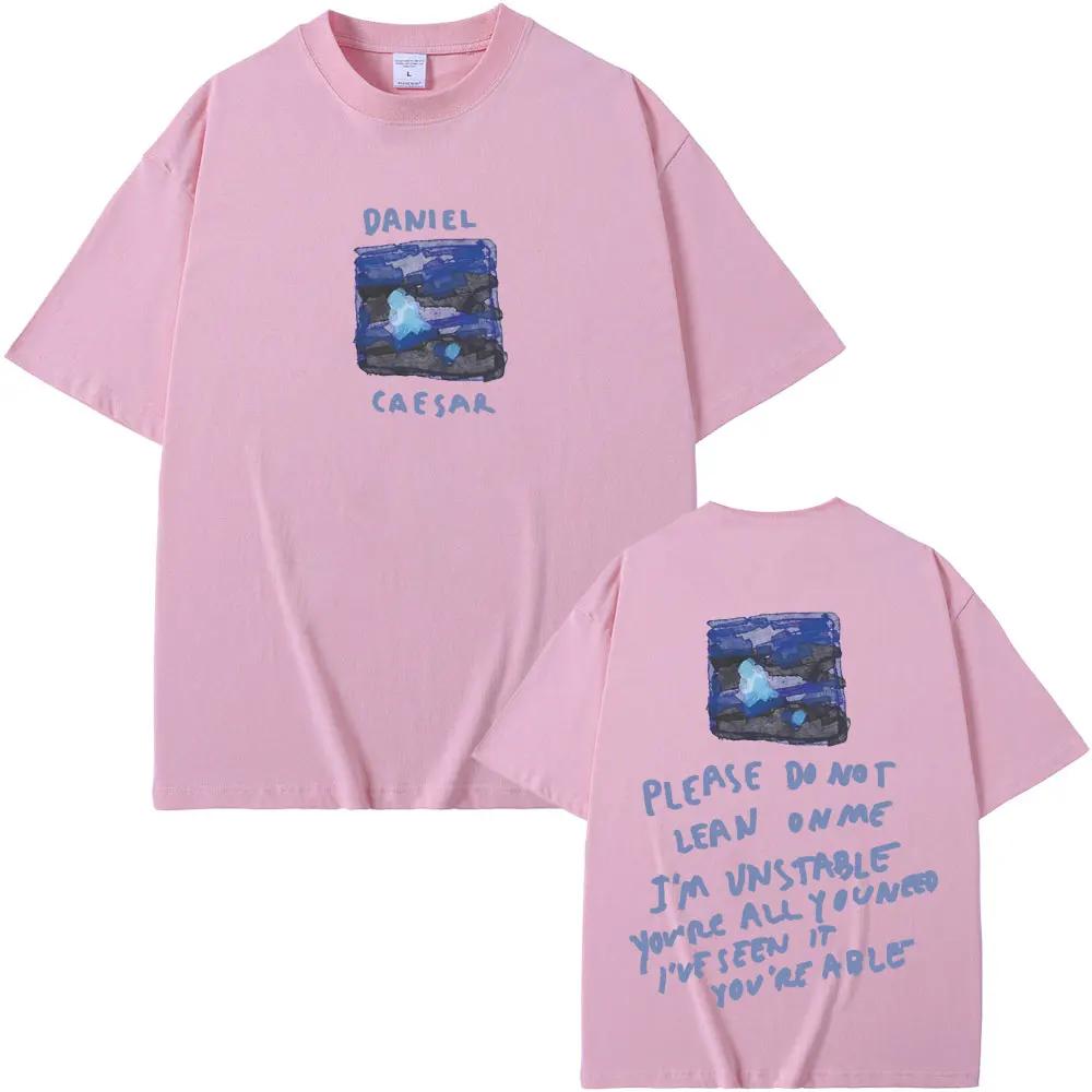 Рэпер Daniel Caesar Never Enough Пожалуйста, не опирайтесь на меня Графическая футболка Унисекс Женская Хип-хоп Модный тренд Футболки Уличная мода