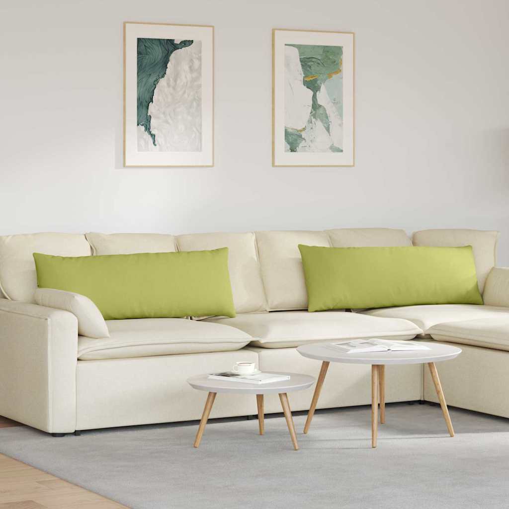 Sofa Cushions 2 pcs Light Green 120 x 40 cm Fabric