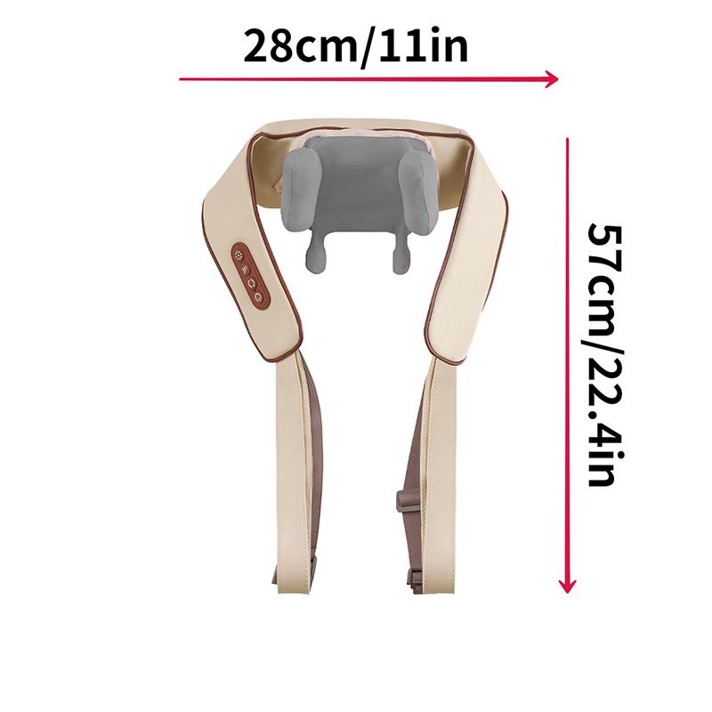 Wireless Neck Massager With Low Heat Bionic Kneading For Back Shoulder Pain Relief