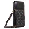 For Samsung Galaxy S20 4G/5G Card Holder Phone Case TPU+PU Leather Kickstand Phone Cover