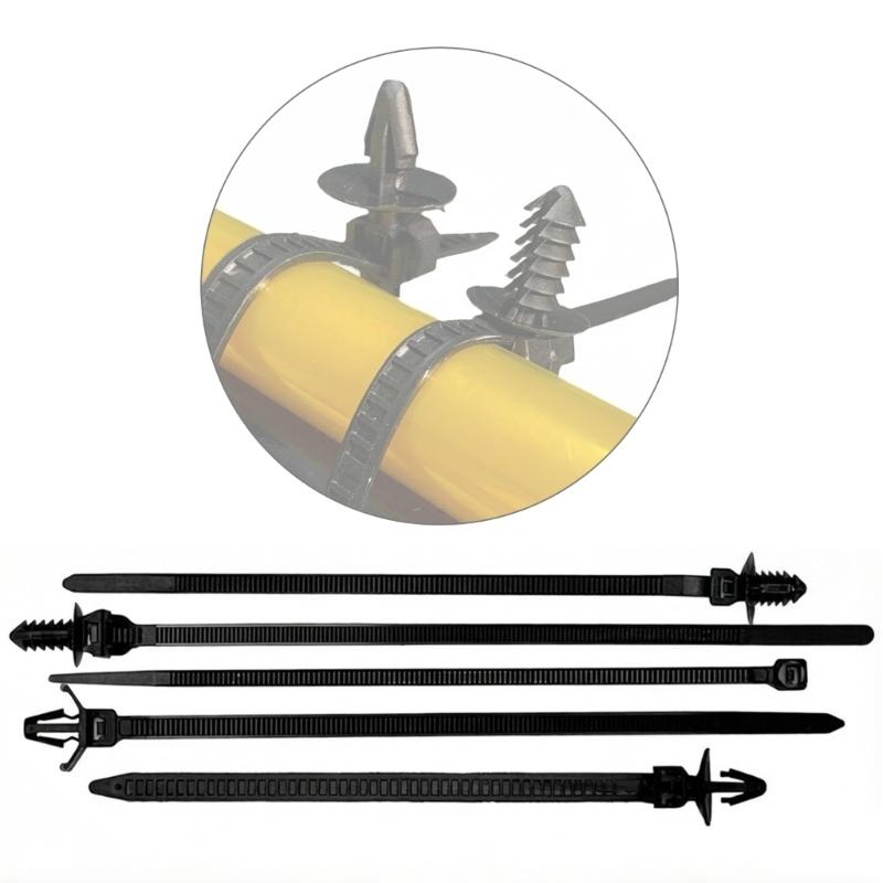 XA6H Vehicle Locking Wire Harness Clip Premium Nylon Push Mount Cable Tie Zip Tie For Long Lasting ge