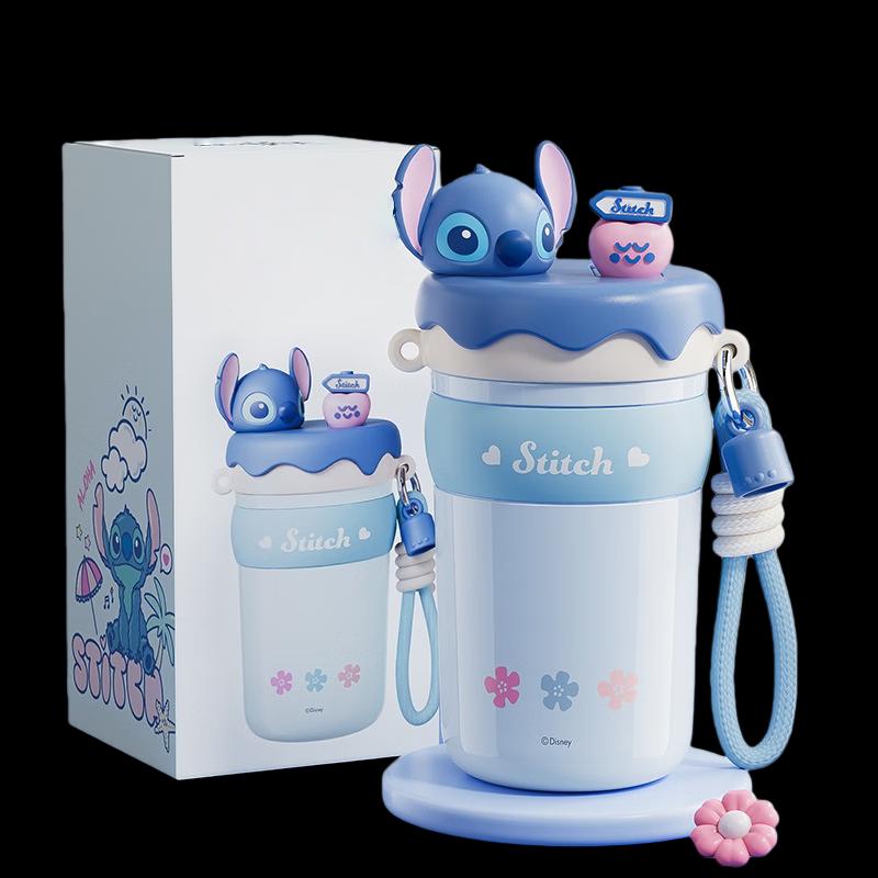 Boyiduo Stitch Детская термокружка с трубочкой из нержавеющей стали 316
