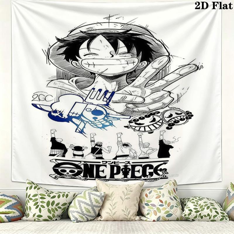 Тканевое панно с Манки Д. Луффи из One Piece Эстетичное настенное панно Печатный тканевый плед Декоративные панно для спальни гостиной Домашний декор