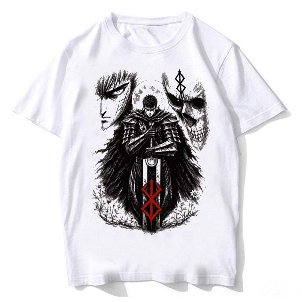 Berserk cotton teen harajuku streetwear Breathable korean clothes Digital t-shirt graphic streetwear Breathable Psychedelic2