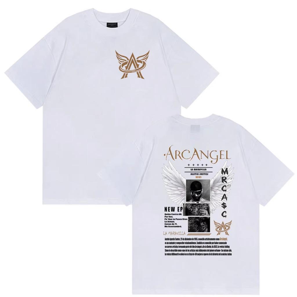Summer Hot Sale Rapper Arcangel La Maravilla Album 2026 Graphic T Shirt Men Women Vintage Oversized Tshirt Harajuku Hip Hop Punk T-shirt