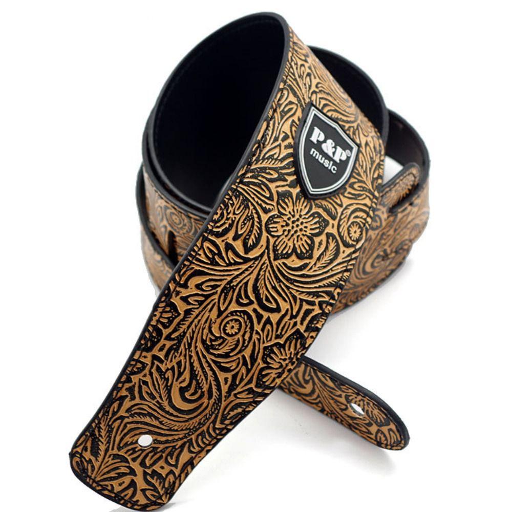 Durable Leather Guitar Strap Widening Adjustable Guitar Crossbody Strap Guitar Accessories Bass Strap Electric Guitar