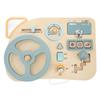 Steering Wheel Activity Board Early Educational Fine Motor Skills Interactive Wooden Dashboard for