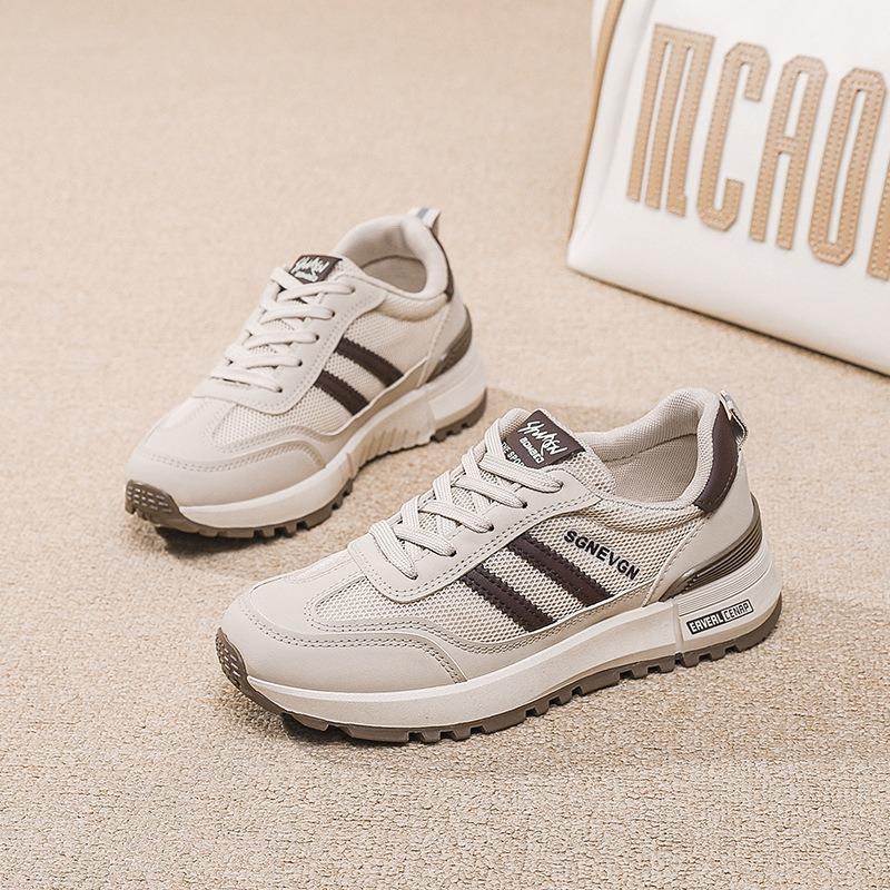 Кроссовки женские новые универсальные на мягкой подошве повседневные беговые дышащие простой текстуры трендовые легкие женские туфли