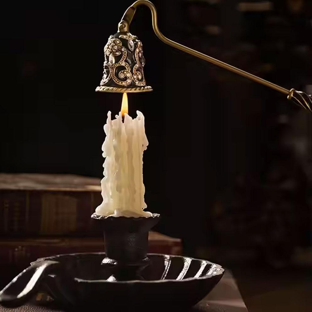 DIY Care Tool Metal Candle Wick Snuffer Candle Extinguisher Retro Wick Snuffer Scented Candle Accessories Enamel Handheld Supplies Birthday Gifts