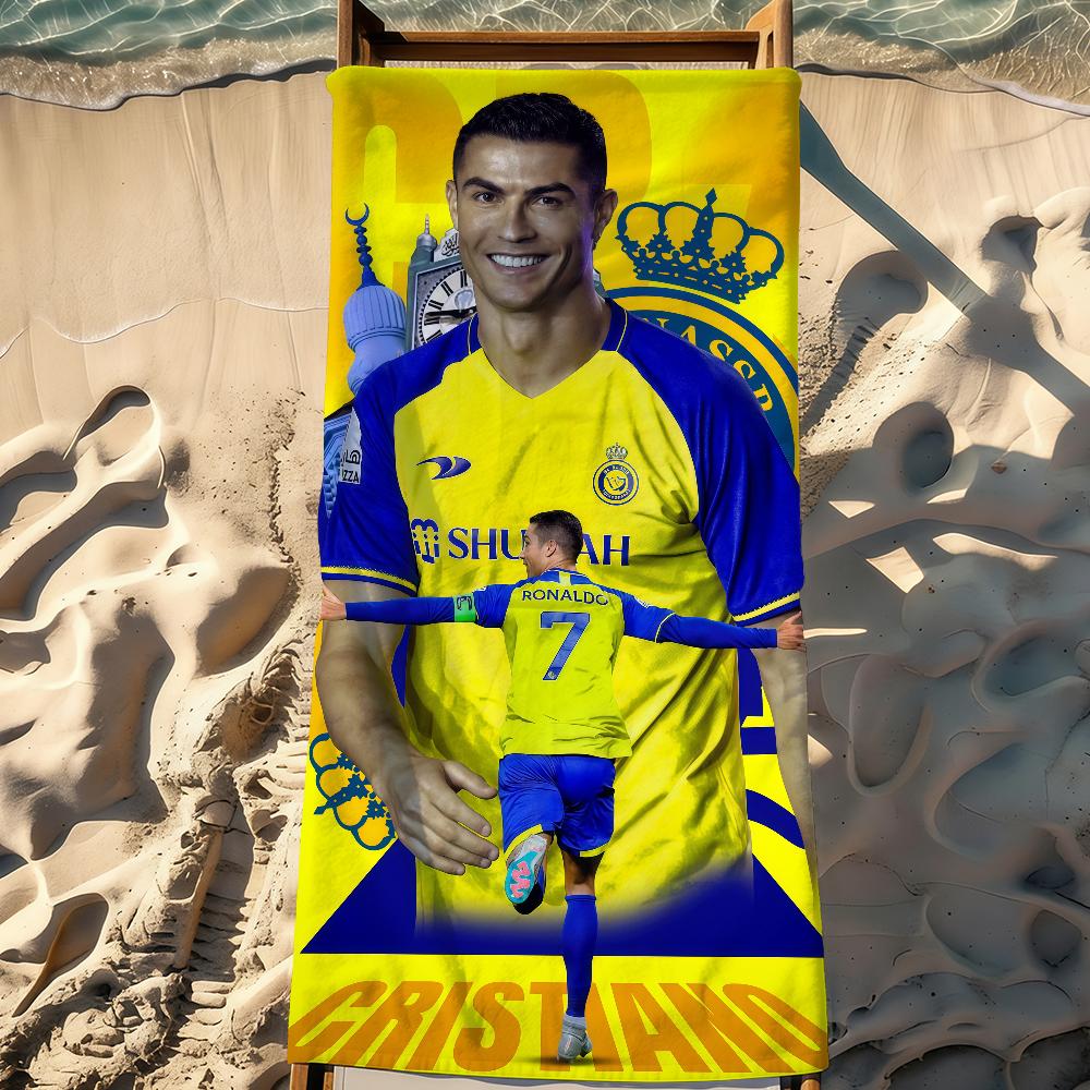 Супер C-Криштиану Звезда R-Роналду-S CR7 Полотенце Спортивное Быстросохнущее Туристическое Снаряжение для Кемпинга Песозащитное Мягкое Легкое Большое Пляжное Полотенце
