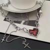 Ожерелье для женщин Sweet Cool Girl Punk Heart Chain Cuisine Jewelry ARI