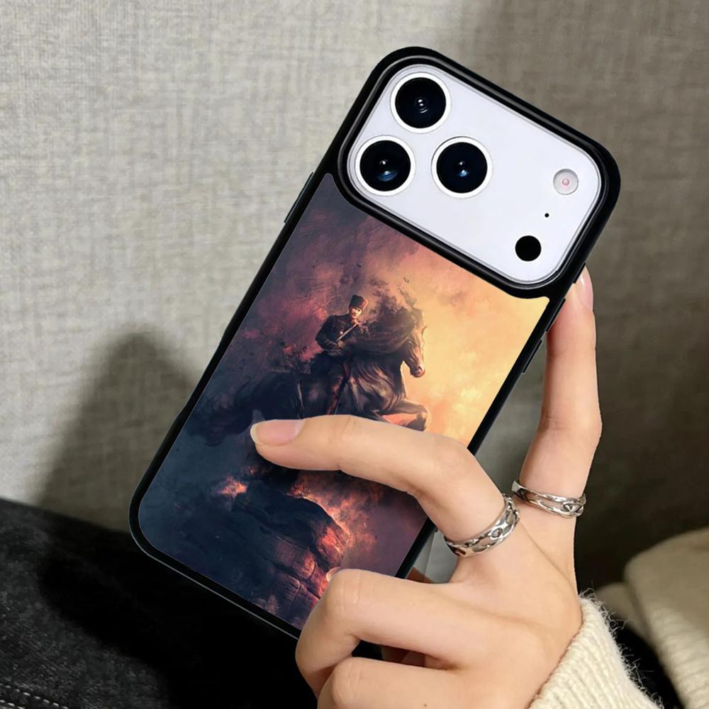 Чехол-бампер для iPhone 17 Air 16 Pro Max 15 Plus 11 13 Mini 14 12 Задняя крышка телефона Турция Мустафа Кемаль Ататюрк