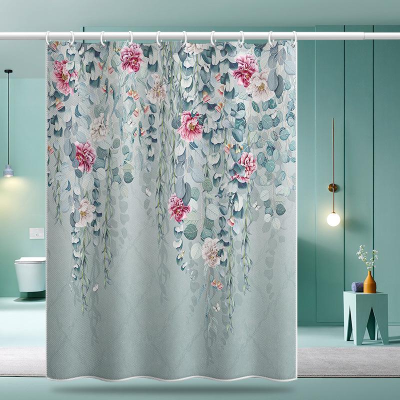 Утолщенная водонепроницаемая занавеска для ванной комнаты, устойчивая к плесени, занавеска для душа, занавеска для душевой перегородки, занавеска для душа, занавеска для ванной комнаты, бесплатная перфорация