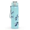 1PC Multiple Dragonfly Line Art Print 750ml Color Plastic Sports Water Bottle Leakproof Flip Straw Lid Suitable for Sports Office Home Use