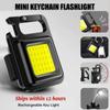 Portable Mini LED Flashlight Keychain Multifunctional Work Light USB Rechargeable Pocket Light Outdoor Camping Emergency Lamp