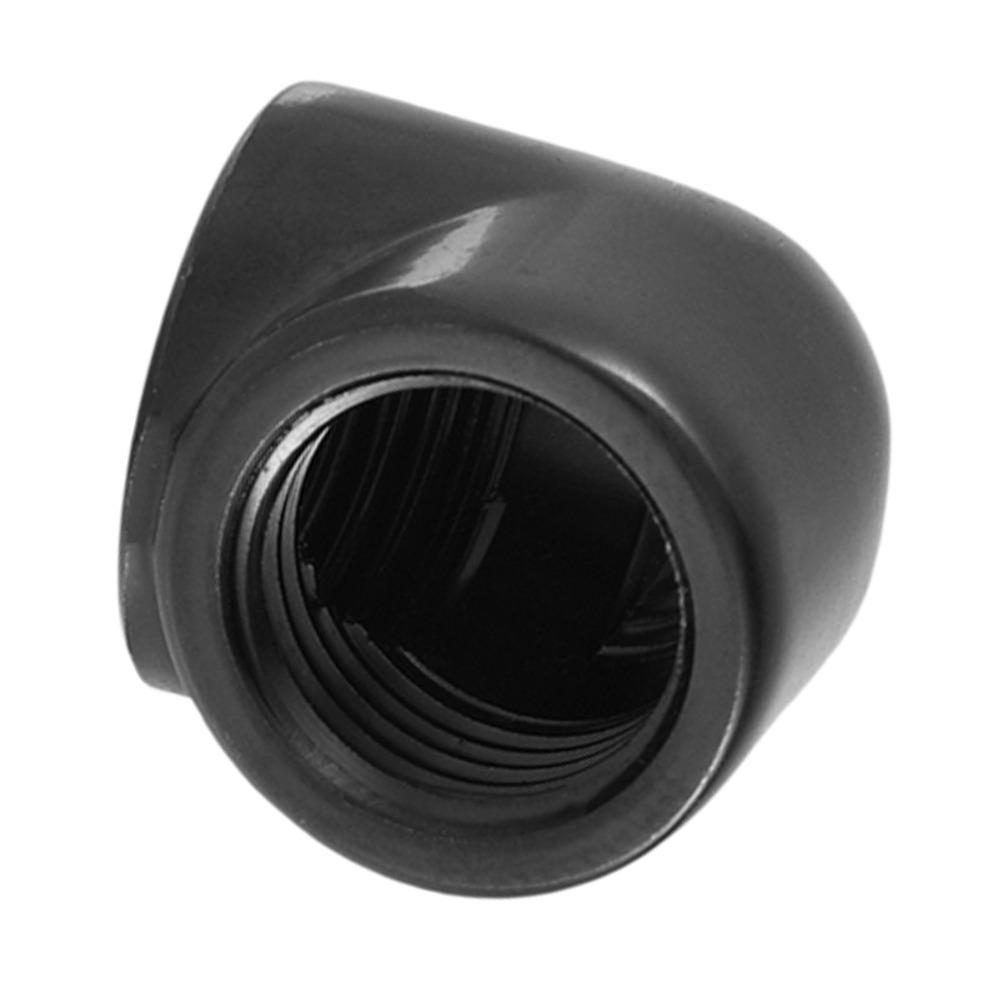 2PCS 90 Degree G1/4 Thread Adapter Double Internal Thread Black/Silver/White Water Cooling Fitting PC Water Cooling Rigid Tubing