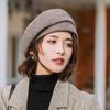 Thousand Birds Plaid Beret Female Autumn and Winter Retro British Internet Celebrity Fashion Simple Style Painter Hat Female Hat