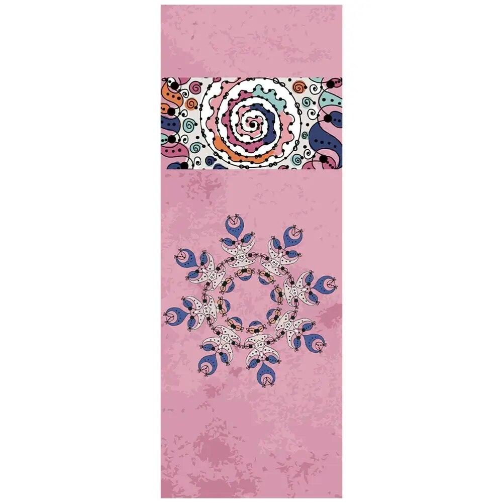 Полотенца для йоги, микрофибра с принтом для фитнеса, спортивные путешествия, быстросохнущий впитывающий пот коврик для тренировок, чехол для пилатеса, тренажерного зала, одеяло для йоги