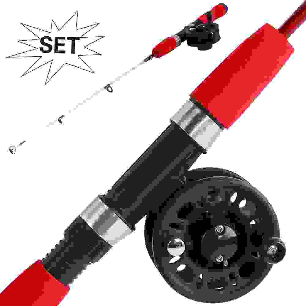 Удочка и катушка для зимней удочки, ультралегкий мини-комплект для зимней рыбалки нахлыстом на открытом воздухе, комбинированный комплект