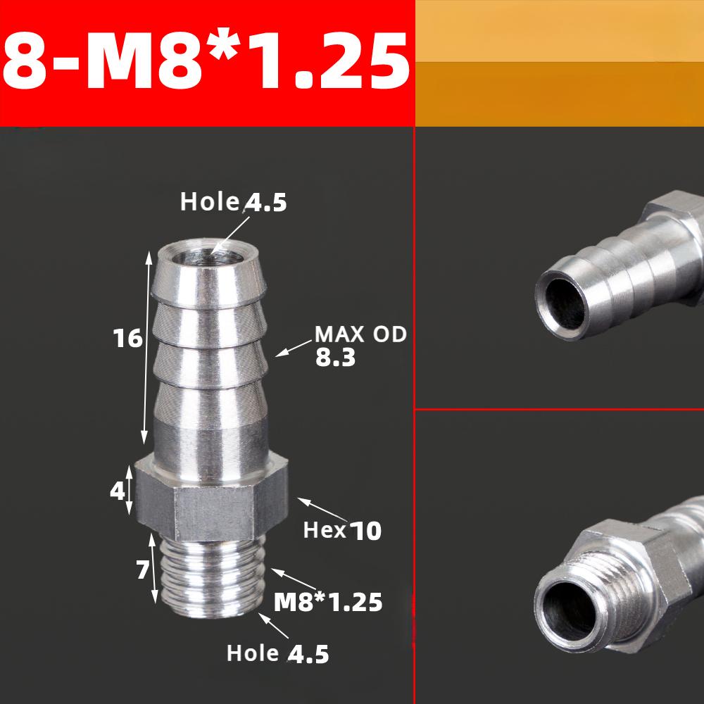 М3 М4 М5 М6 М8 М10 М12 М14 М16 Метрическая резьба Наружная к 3 4 5 6 8 10 12 мм Штуцер-бочонок для шланга Нержавеющая сталь 304 Фитинг для трубы Воздух Вода Газ