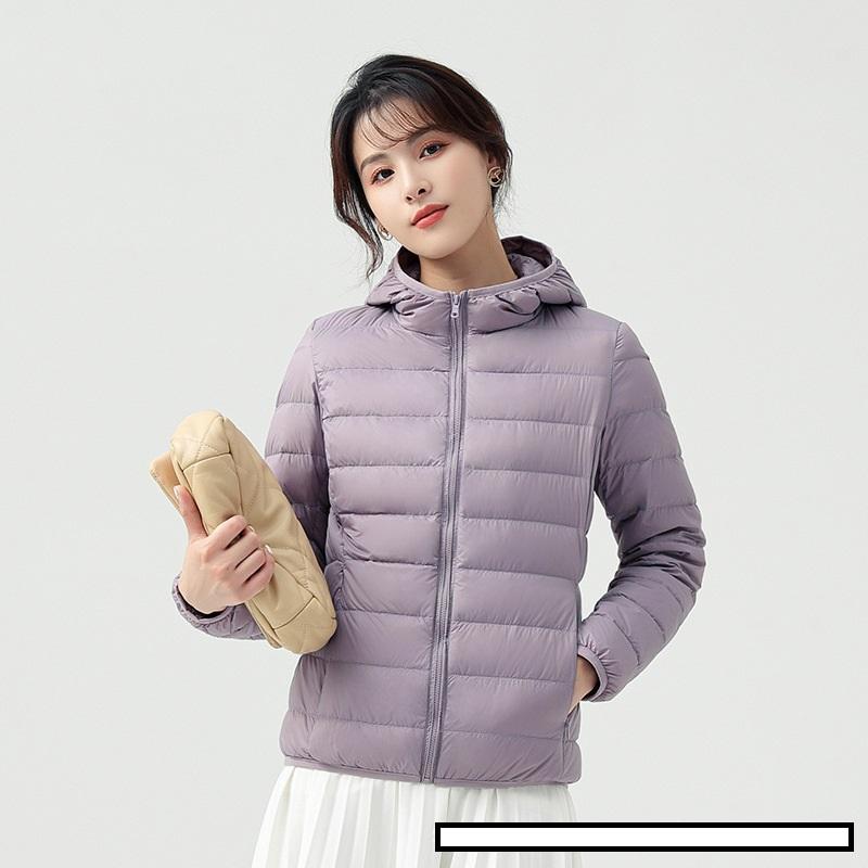 Fashion Female Cold Jacket Women Winter Light White Duck Down Jacket Slim Puffer Jacket Portable Windproof Down Coat