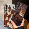 Мягкий чехол-бампер с ретро-дизайном под ржавчину для Samsung Galaxy A12 A13 A54 A71 A16 A21s A51 A52 A14 A15 A72 A73 A24 A31 A22 A23