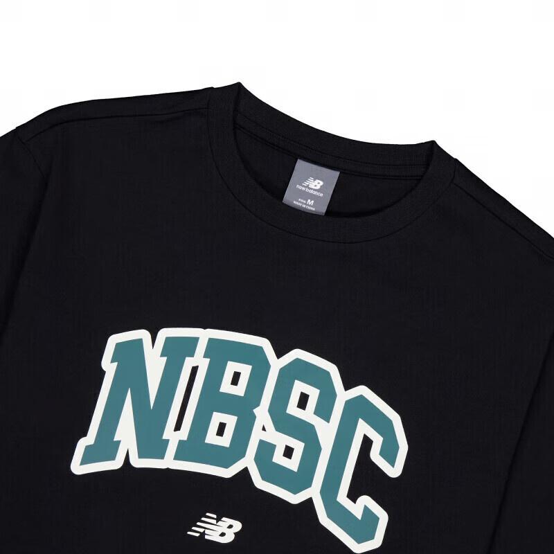 New Balance Big NBSC Graphic T-Shirt Asia Sizing 'Black Blue' Men's AMT42322-BK