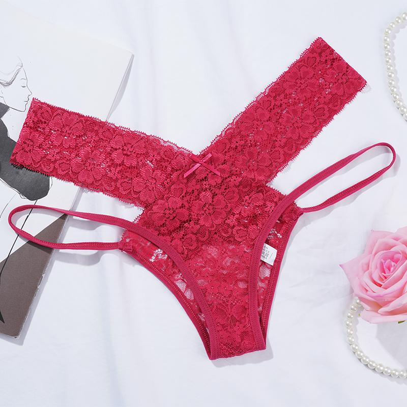 Кружевные трусики, женские трусы, прозрачное нижнее белье, сексуальные открытые трусики с низкой посадкой, однотонные женские трусы с перекрестными ремешками