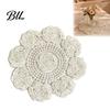 Photography Props Background Rose Lace Placemat, Round Embroidered Coaster Place Mat, Retro Decorative Doilies for Vases Doily Tea Cup Vase