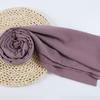 Women's Solid Color Pearl Chiffon Bubble Scarf, Long Silk Headscarf, 70x180cm, Middle Eastern Style