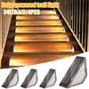 Solar Lights for Outdoors Stair Lamps Warm White LED Step Light, IP65 Waterproof Steps, Garden, Walkway, Stairs Path