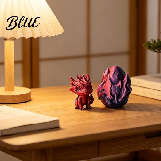 3D-печатное яйцо дракона с мини-игрушкой, Миниатюрная фигурка игрушки, Настольное украшение для домашнего офиса Фигурка