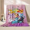 Low Stock! Pokemon Eeveelution Queen Blanket - Soft Cozy Blanket for Couch, Sofa, or Bed, Office Travel Camping Holiday Gifts