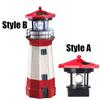 Светодиодный солнечный свет в форме статуи маяка, вращающийся автоматически освещенный светильник на солнечной энергии