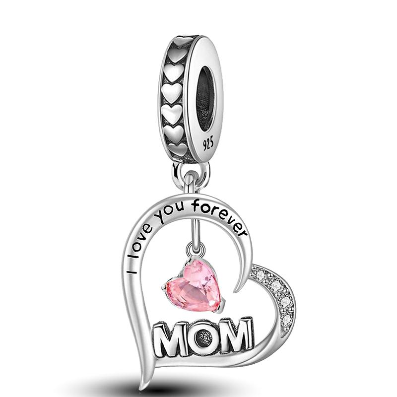 Медные подвески Циркон Красное Сердце Любви Шармы Бусины Подходят для Оригинальных Пан Браслетов Банглов Сделай Сам Изысканные Ювелирные Изделия Для Женщин