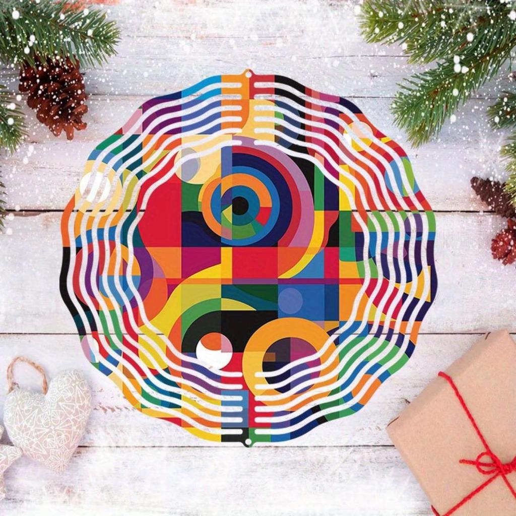 Современный Пэчворк Цветной Арт Ветряная Мельница – Бесконечно Вращающийся Декор для Двора, Сада и Дома на Солнечной Батарее/Аккумуляторе