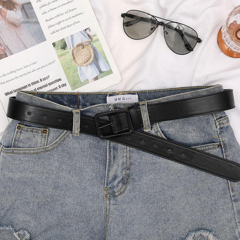 Ins Hong Kong Style Cool Belt Male Trendy Young Student Versatile Belt Male Korean Personality Black College Style