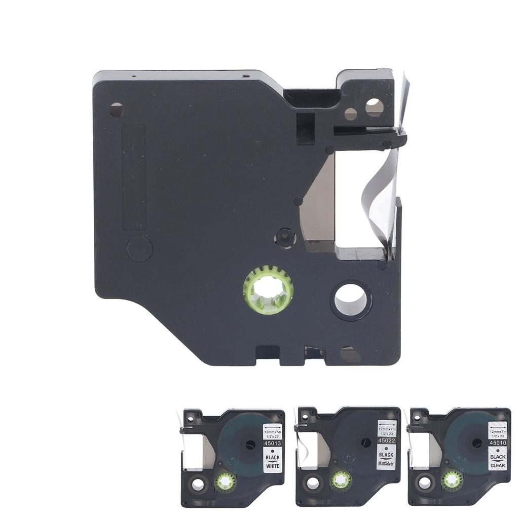 12mm Label Maker Tape Replacement 23.0ft Length Waterproof High Laminated Label Maker Tape for Test