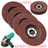 1/5 шт. лепестковые диски 115 мм 4,5 дюйма, шлифовальные круги с зернистостью 60, 80, 120, 240, угловая шлифовальная машина