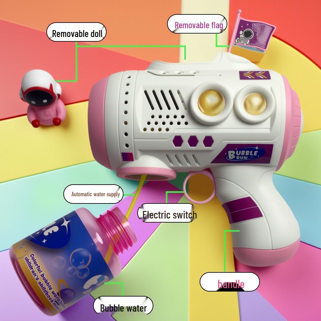 Popular Kid's 32-Hole Electric Bubble Gun - Automatic Handheld Toy for Bubbles