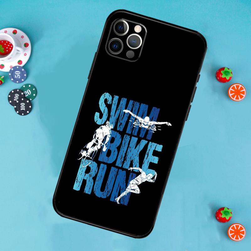 Чехол Triathlon Tri Life Swim Bike Run для iPhone 16 15 14 Pro Max 14 Plus 11 12 13 Pro Max Mini X XR XS Задняя крышка